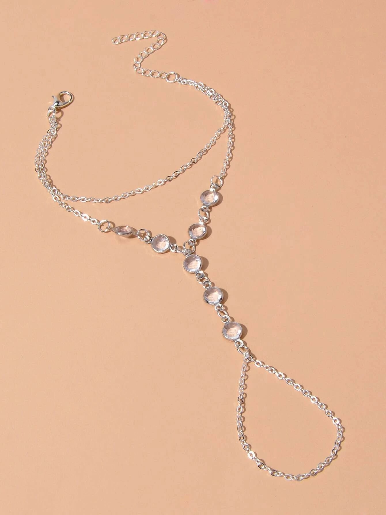 Multi-layer Slave Bracelet Hand Harness Finger Ring Link Interweave Accessories-1